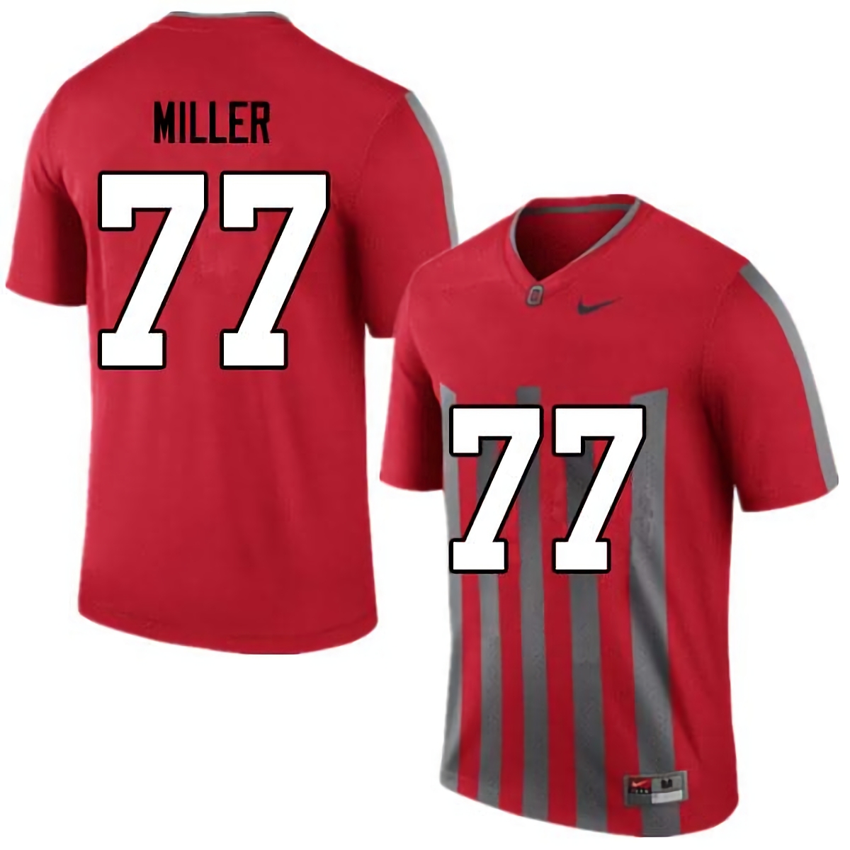 Harry Miller Ohio State Buckeyes Men's NCAA #77 Nike Retro College Stitched Football Jersey JOI4356MK